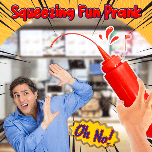 Prank Squeeze Ketchup Bottle – Realistic Fake Tomato Sauce Gag Toy for Funny Tricks & Party Jokes