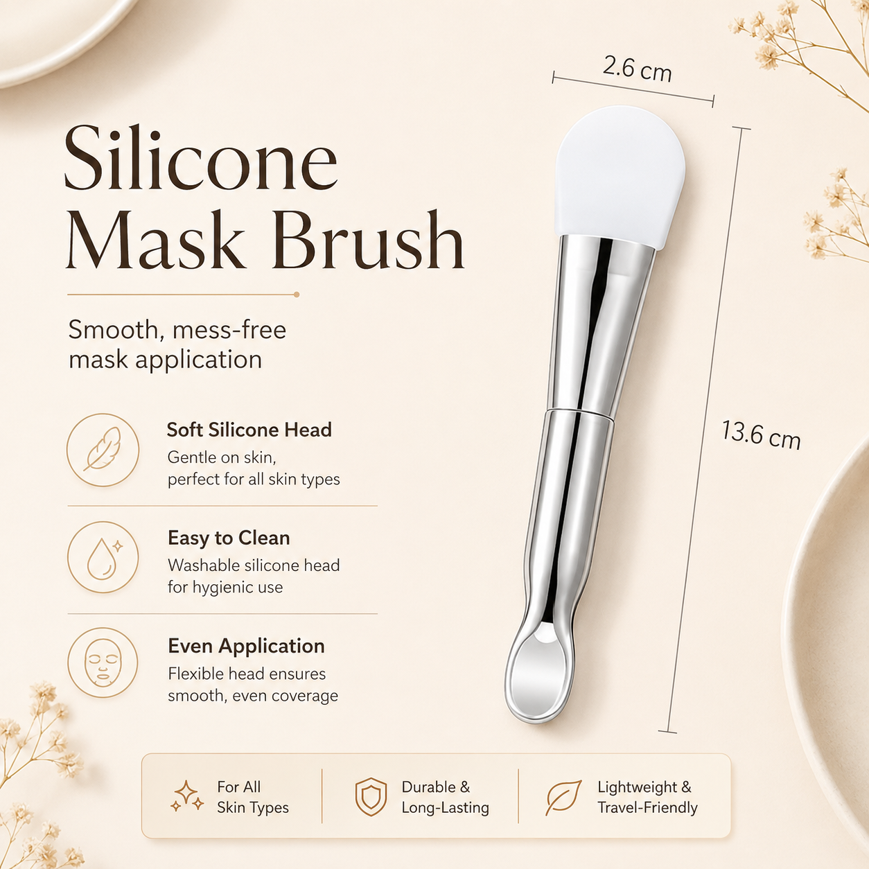 Premium 2-in-1 Silicone Face Mask Brush & Scoop