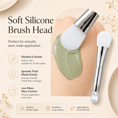 Premium 2-in-1 Silicone Face Mask Brush & Scoop