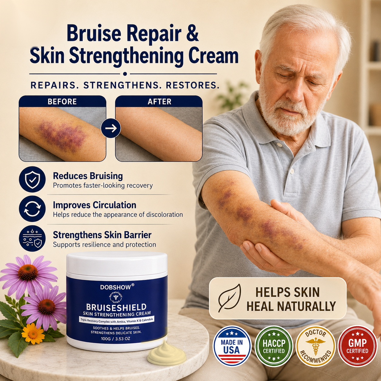 Dobshow® BRUISESHIELD Skin Strengthening Cream