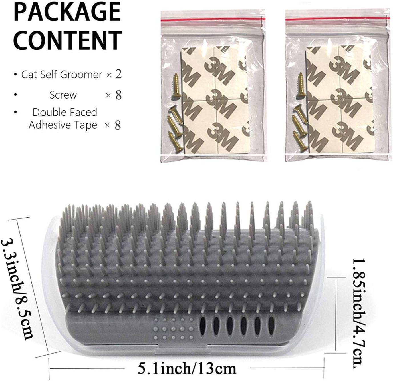 MCOIKY® 3.0 Soft Touch Cat Self Groomer & Wall Corner Massager