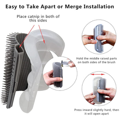 MCOIKY® 3.0 Soft Touch Cat Self Groomer & Wall Corner Massager