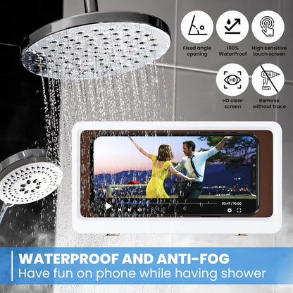 MCOIKY®360° Rotating Bathroom Phone Case Wall Mounted Shower Phone Holder