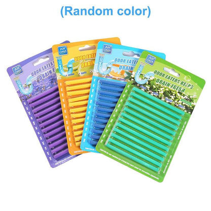 MCOIKY® 12/set Pipe Cleaning Sticks Oil Decontamination Kitchen Toilet Bathtub Drain Cleaner
