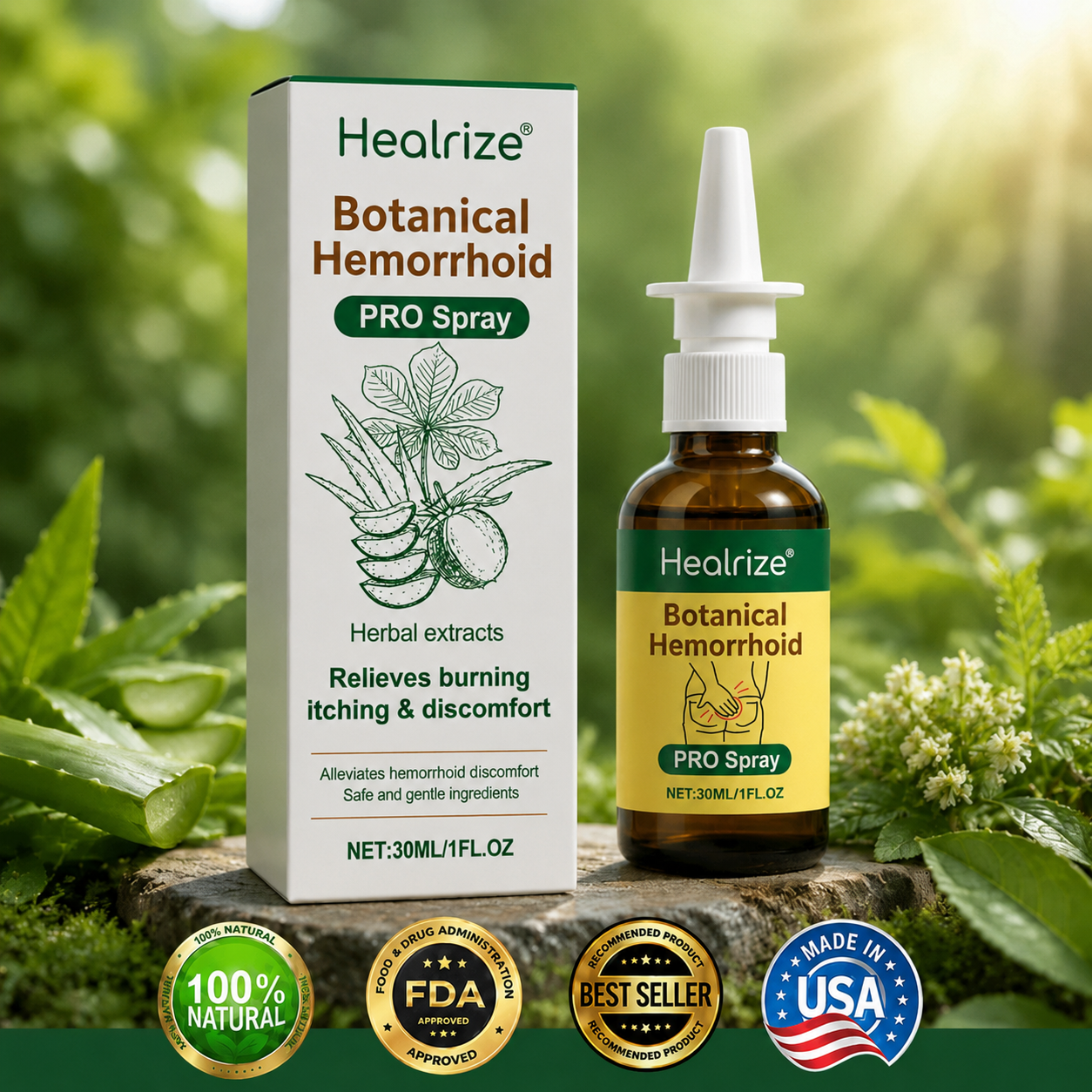 Healrize® Botanical Hemorrhoid PRO Spray