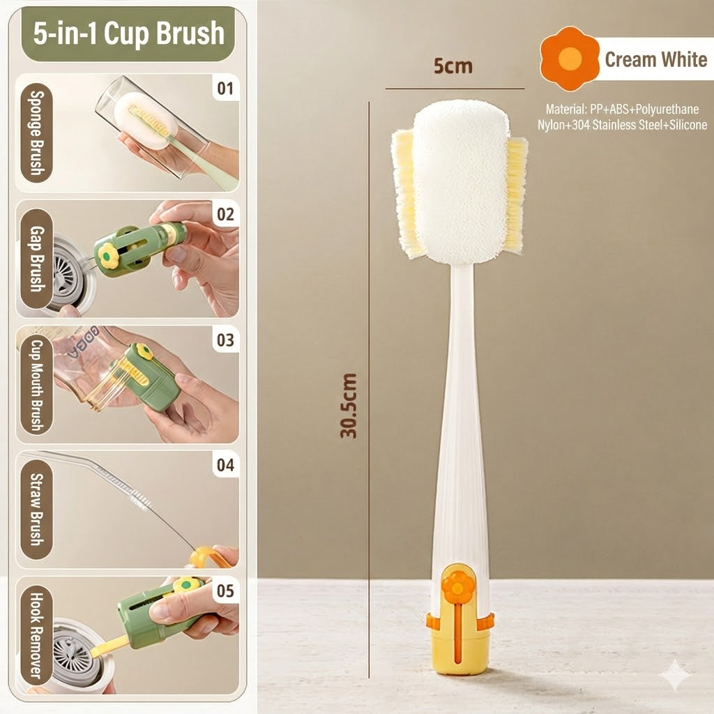 MCOIKY® 5-in-1 Bottle & Straw Cleaning Brush
